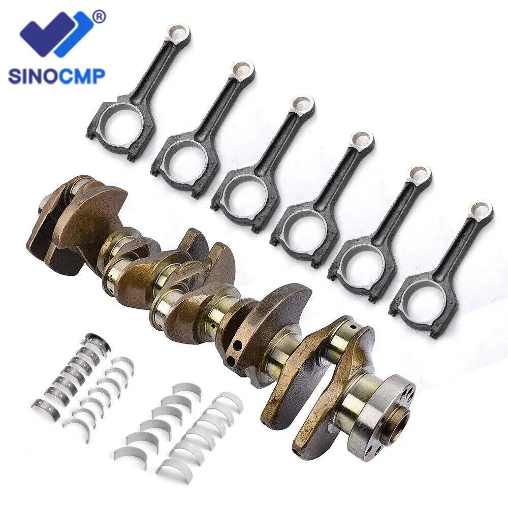 

N55 3.0L Engine Crankshaft w/ 6pc Con Rods & Bearings Set 7580483 11 24 7 624 615 for BMW X1 X4 X5 X6 135i 535i 640i 335i 435i