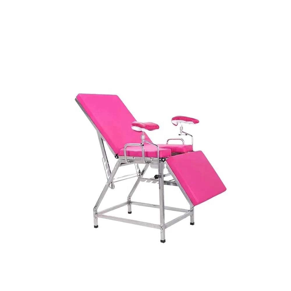 High Quality Pink Color Electric Gynecological Bed Delivery Bed Gynecological Obstetric Examination Bed Equipment