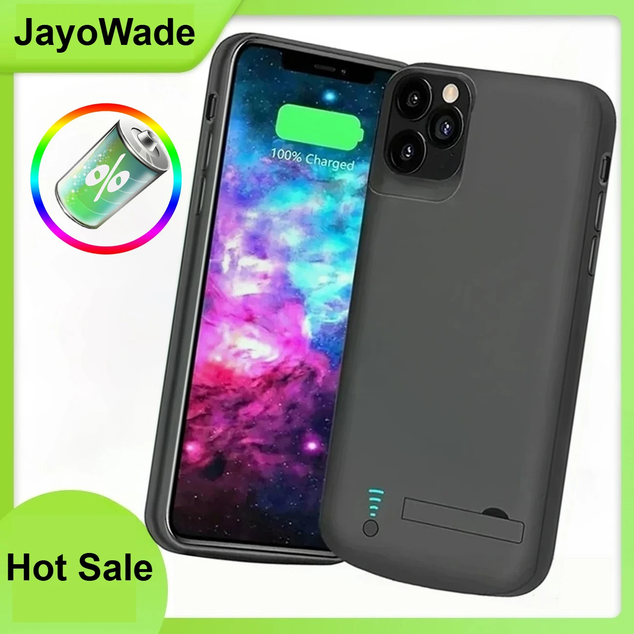 JayoWade Slim New 10000mAh Power Case for IPhone 12 Pro Max 12 Mini 13 Pro Max Charging Cover Battery Pack for IPhone 12 Pro Max