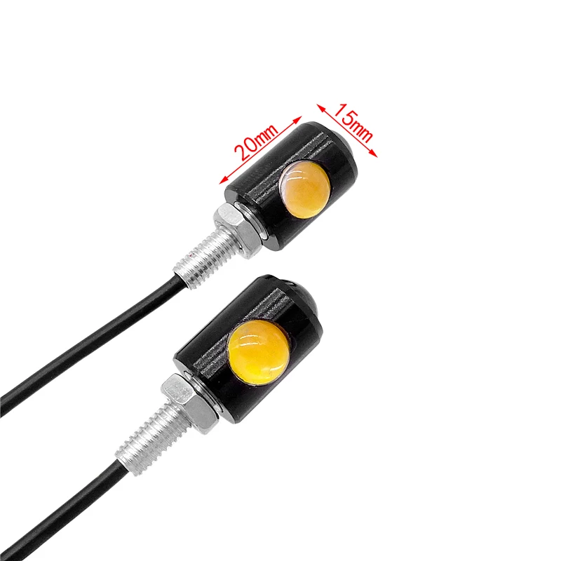 2 Pcs Motorcycle LED Signal Lamp Super Bright LED Car Number License Plate Bolt Screw Tail Rear Light Brake Fog Lamp Bulb