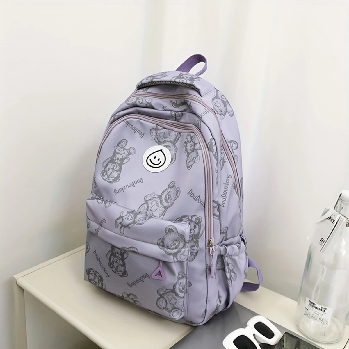 กระเป๋าสะพายไหล่ผู้หญิงเฉพาะกลุ่มที่ทันสมัยและอินเทรนด์, กระเป๋าเป้สะพายหลังความจุพิมพ์ตุ๊กตาหมี, กระเป๋าเป้สะพายหลังมัลติฟังก์ชั่นที่ทันสมัย,