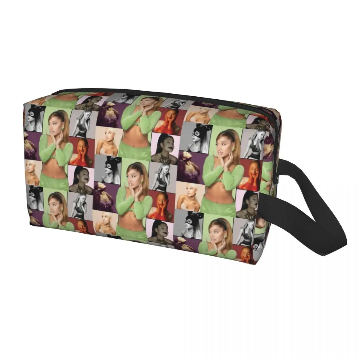 Custom American Singer Ariana Grande Makeup Bag for Women Travel Cosmetic Organizer Cute Pop Music Storage Toiletry Bags