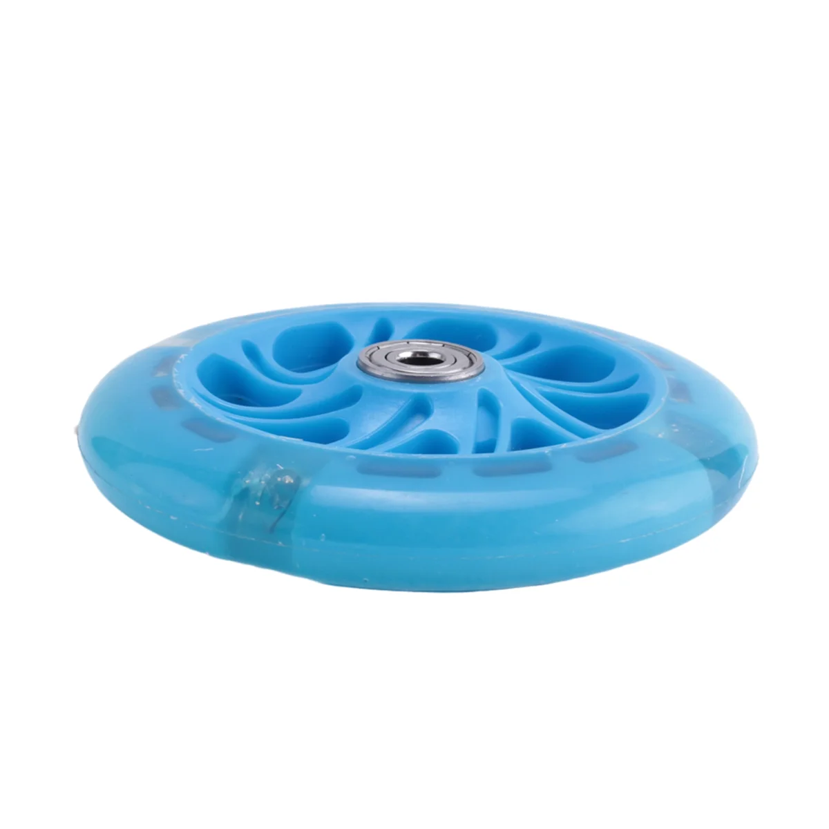 SMIEA زوج واحد من سكوتر الأطفال 120 مم، عجلات وامضة مع محامل أمامية/خلفية LED وعجلات سكوتر وامضة، أزرق