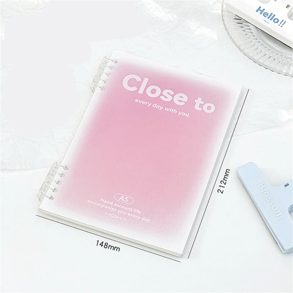 B5/A5 Loose-Leaf Notebook 60 Sheets Binder Lined Book School Office Supplies Korean Stationery Students Writing Journal Notebook