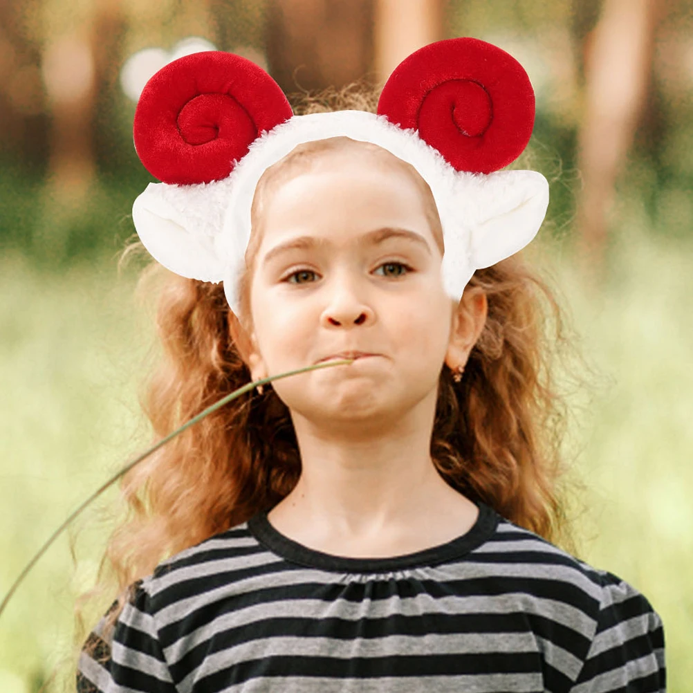 

2pcs Coffee Sheep Horn Headb Cute Hair Hoops Claw Ears Headdress Halloween Cosplay Party Accessories Functional Jewelry