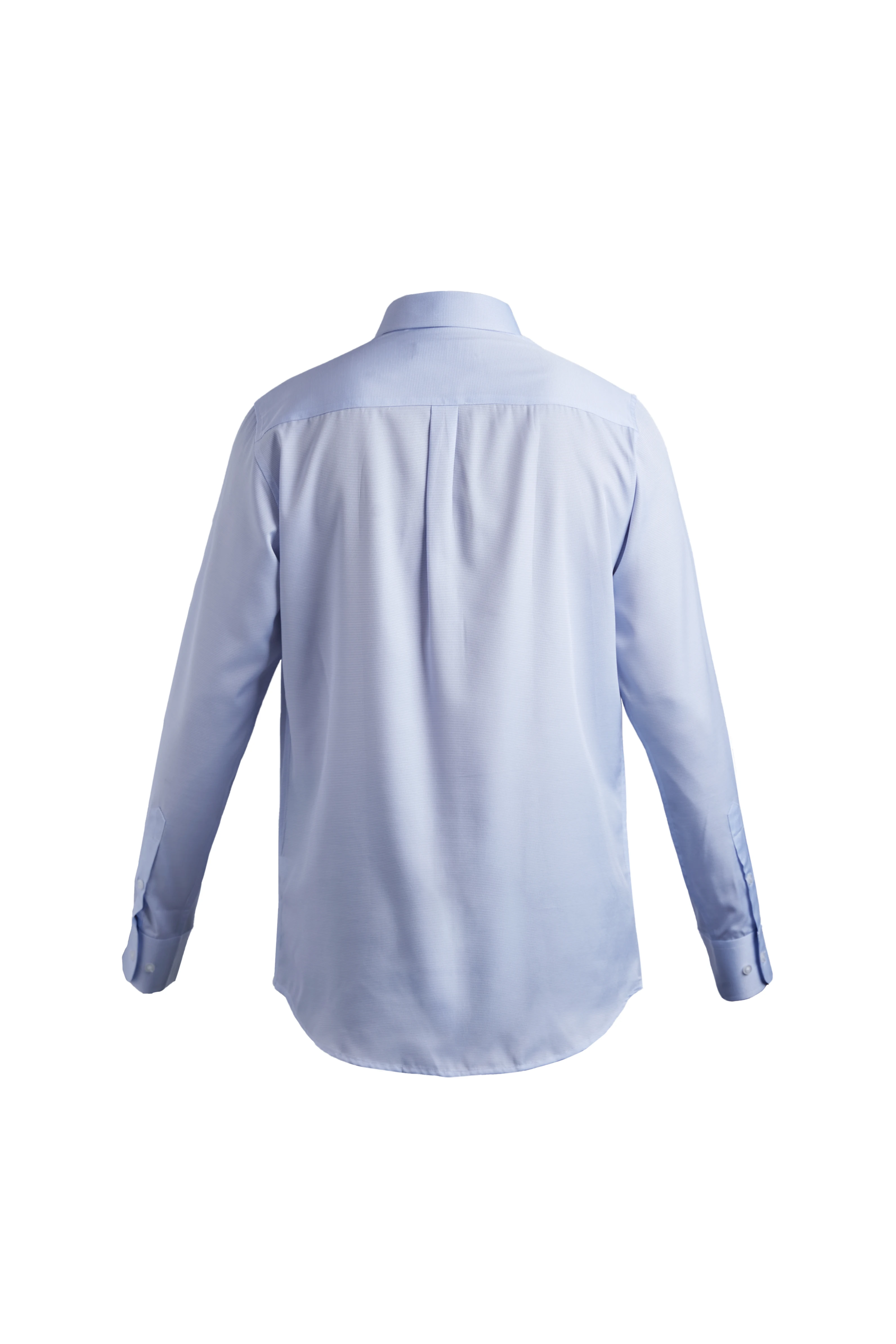 Kemeja lengan panjang kasual modis pria kerah warna solid sederhana atasan bisnis kasual ringan dan sejuk