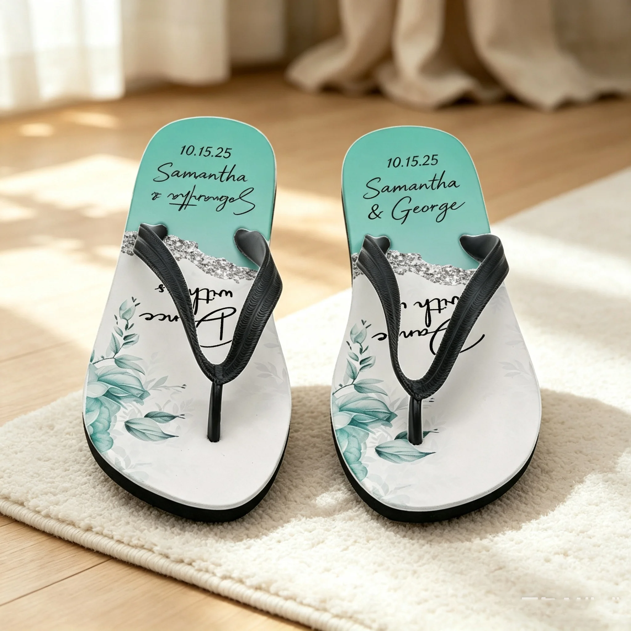 Custom Men's and Women's Funny Face Flip Flops Gift, Photo Flip Flops Gift, Face Flip Flops, Bridal , Wedding