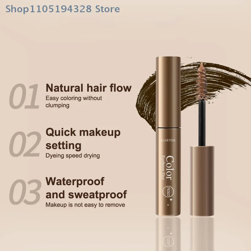 3 farben Langlebige Feste Augenbraue Mascara Creme Wasserdicht Färben Farbe Schnell trocknend Augenbraue Gel Mit Pinsel Augen Schönheit make-up