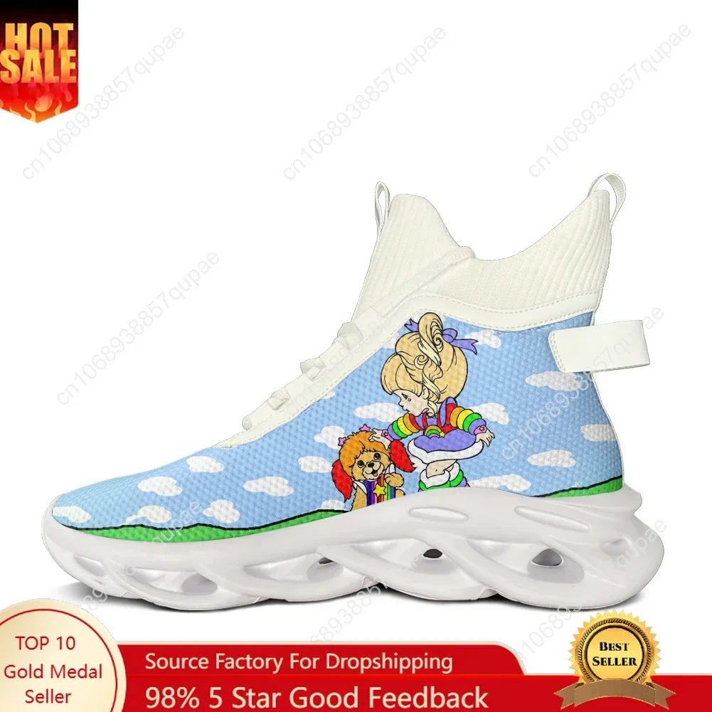 

Rainbow Brite High Top Sneakers Anime Manga Men Women Teenager Sports Running Shoes Sneaker Lace Up Mesh Footwear Custom Shoe