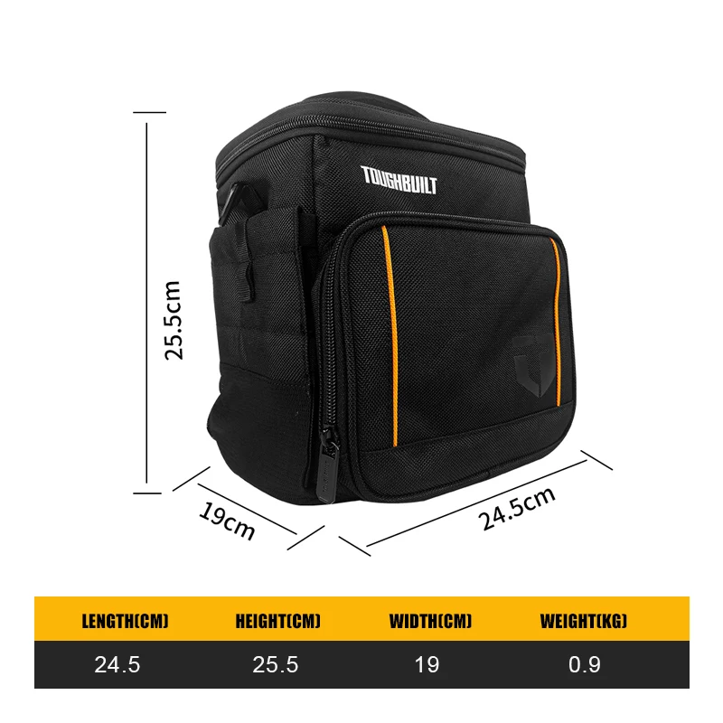 TOUGHBUILT TB-L1-S-10-B Soft-Sided Cooler Outdoor Foldable Insulated Cooler Fresh Camping Work Lunch Bag