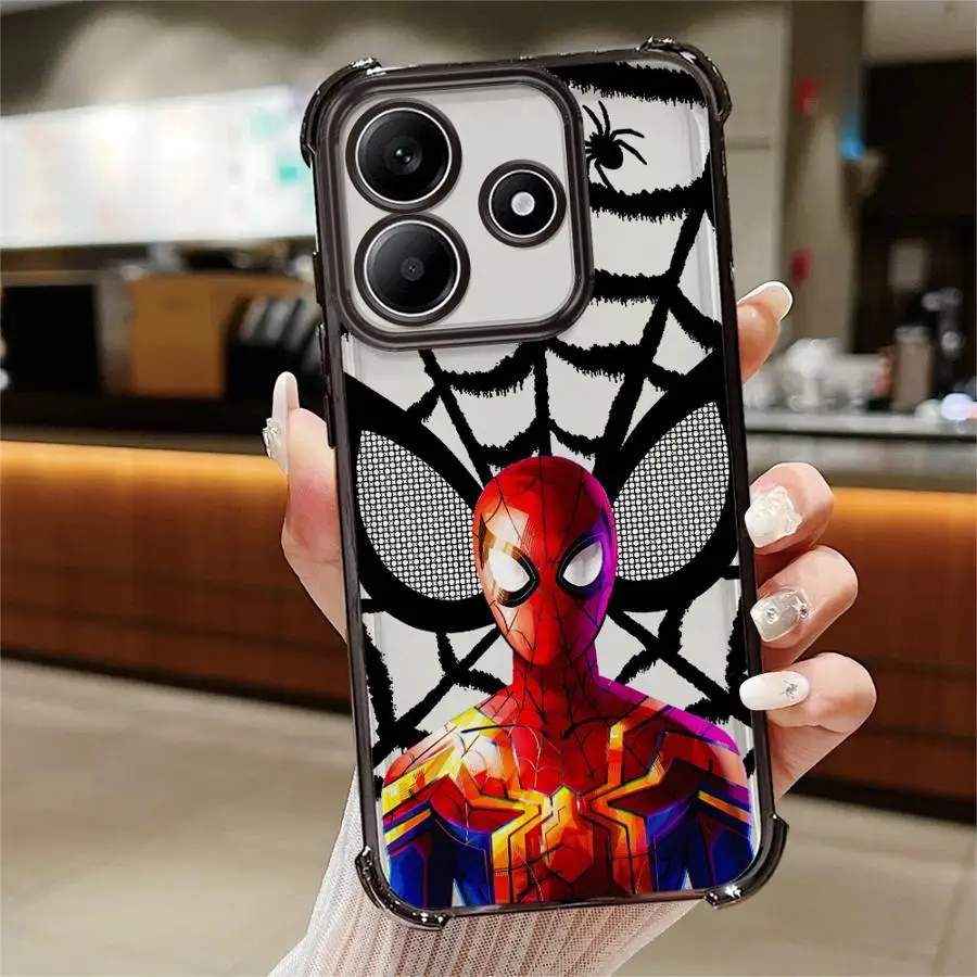 حافظة لهاتف شاومي ريدمي نوت 11 12 13 10 برو 11s 14 Pro Plus 10 Lite 10s 9S من Marvel Cartoon Spiderman
