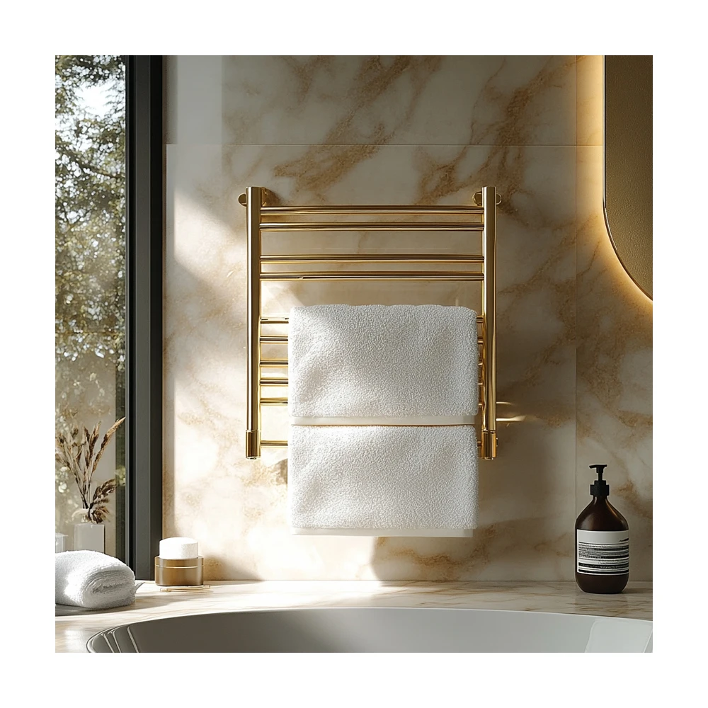 Towel Warmer Single Stainless Steel Electric Wall Mounted Bathroom Heater Radiator