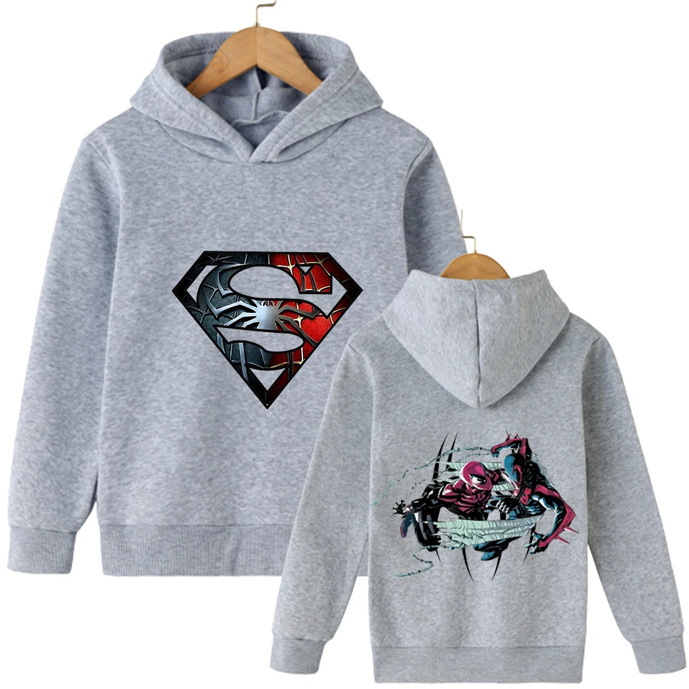 Classic Hero Spider Man Printed Kid felpa con cappuccio Multi Color top ragazzi Outdoor autunno/inverno Wear camicia sportiva abbigliamento per