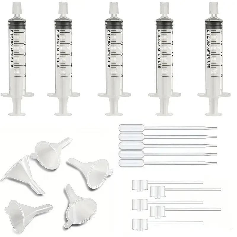20/40pcs perfume supplement set: plastic funnel, pipette, dropper and syringe-ideal for travel and DIY cosmetics
