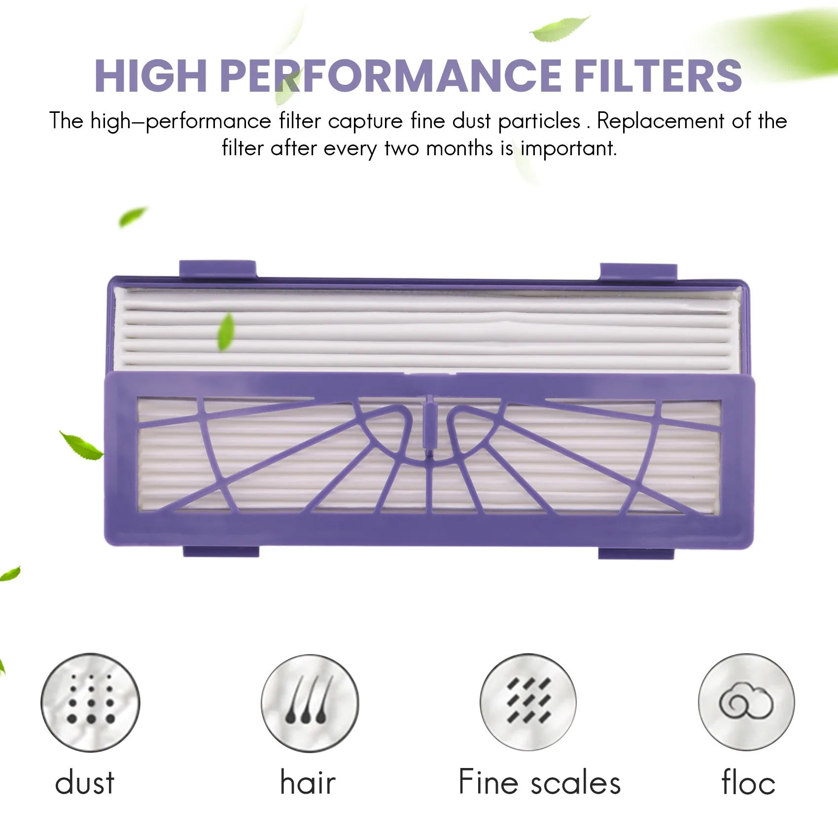 استبدال فلتر A66T لـ Neato Connected D3 D4، Botvac D Series D75 D80 D85، وسلسلة Botvac 65 70E 75 80 85 موديلات عالية