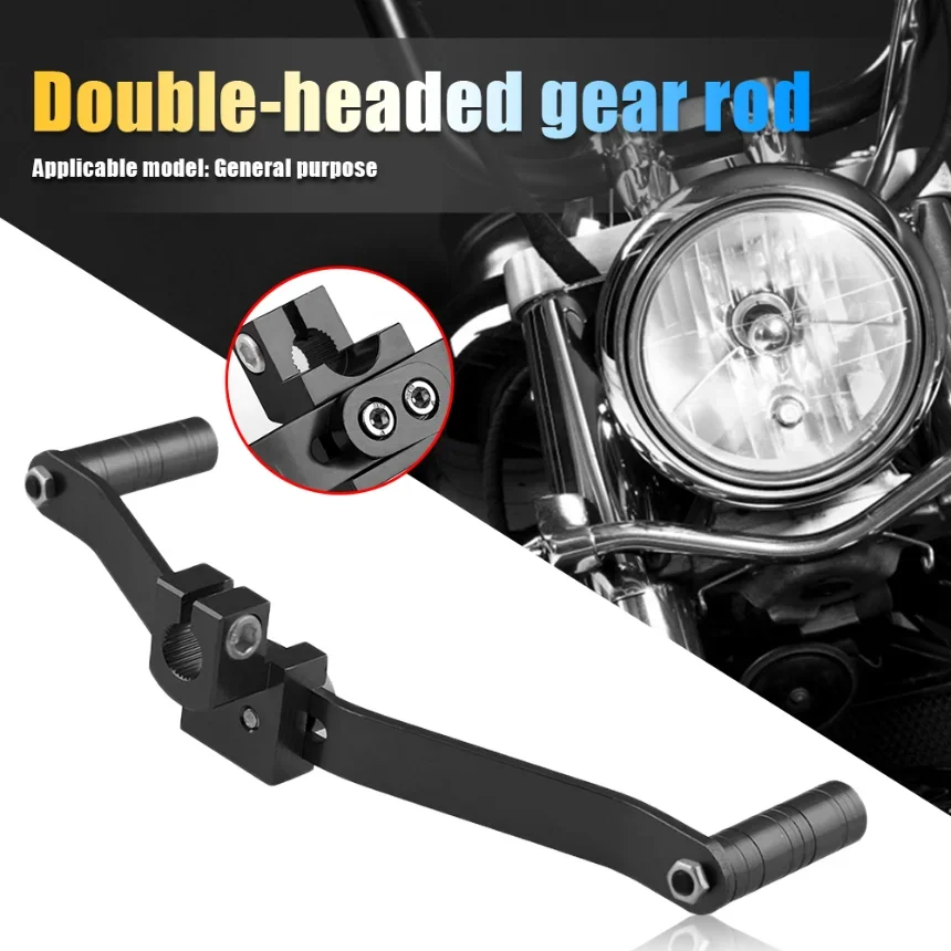 Modified Double-headed Motorcycle Gear Double-head Motorcycle Gear Shift Lever Aluminum Alloy Motorbike Parts 1pcs