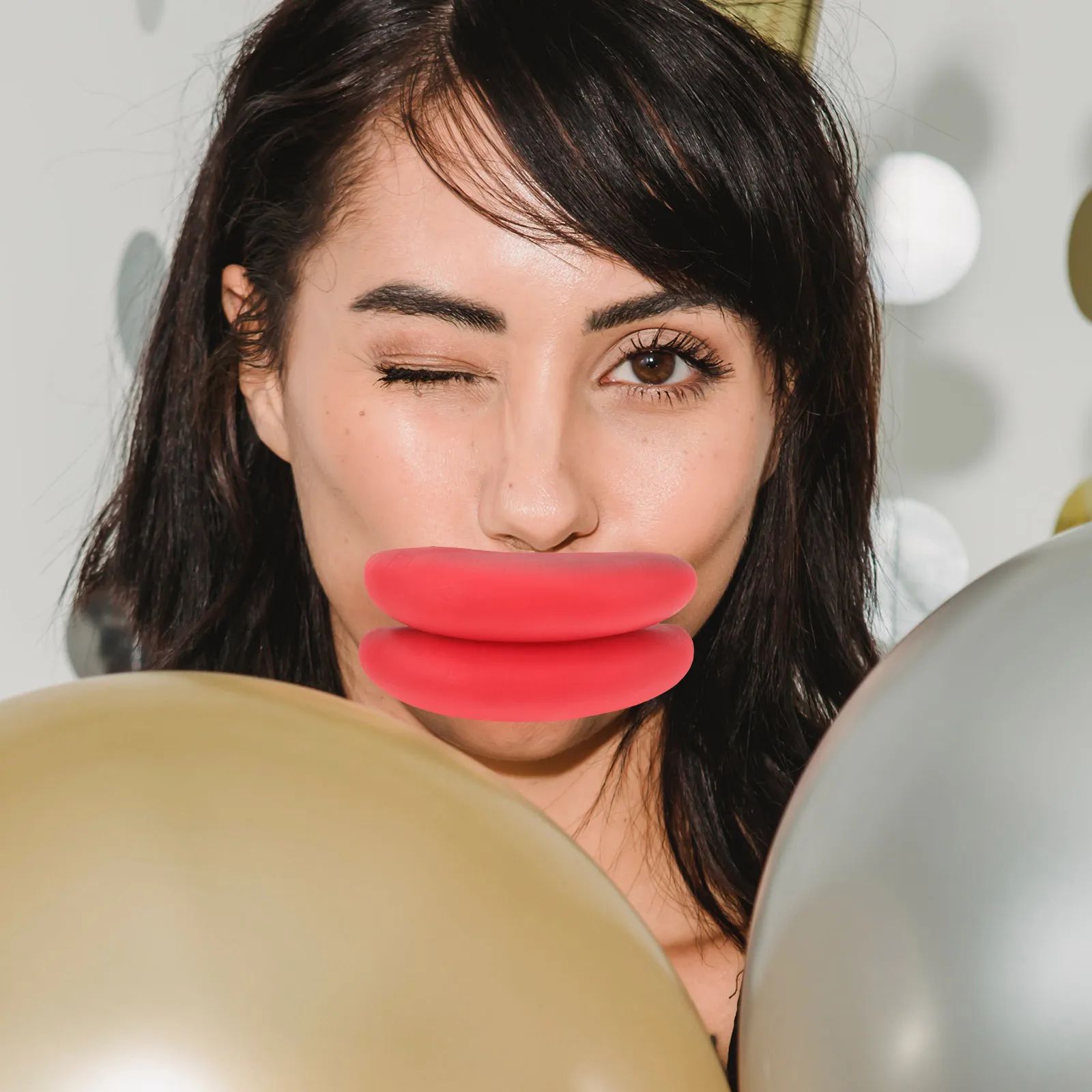 1Set Cosplay Mond Prop Rubber Grappige April Fool's Day Party Kostuum Clown Lastig Prestaties Maskerade Lippen