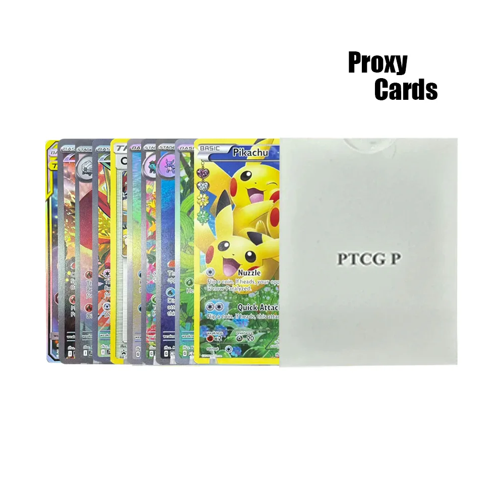 Pokémon PTCG-P Proxy Cards Whole Set 55 Cards DIY Battle Cards Alakazam Charizard Mew Champions Festival Gardevoir Card Gifts