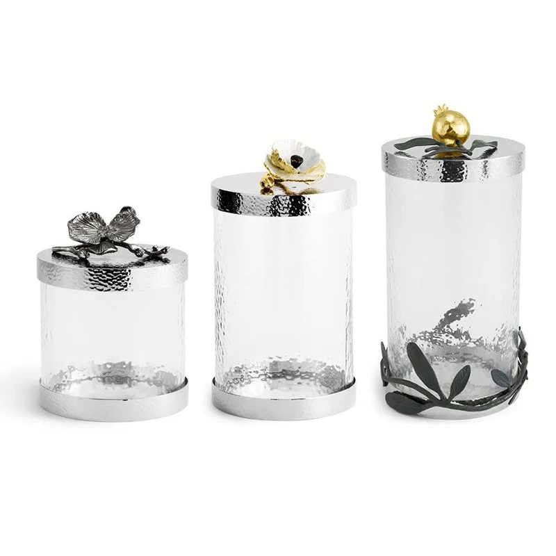 

Butterfly Ginkgo Light Luxury Seasoning Glass Sealed Storage Jar