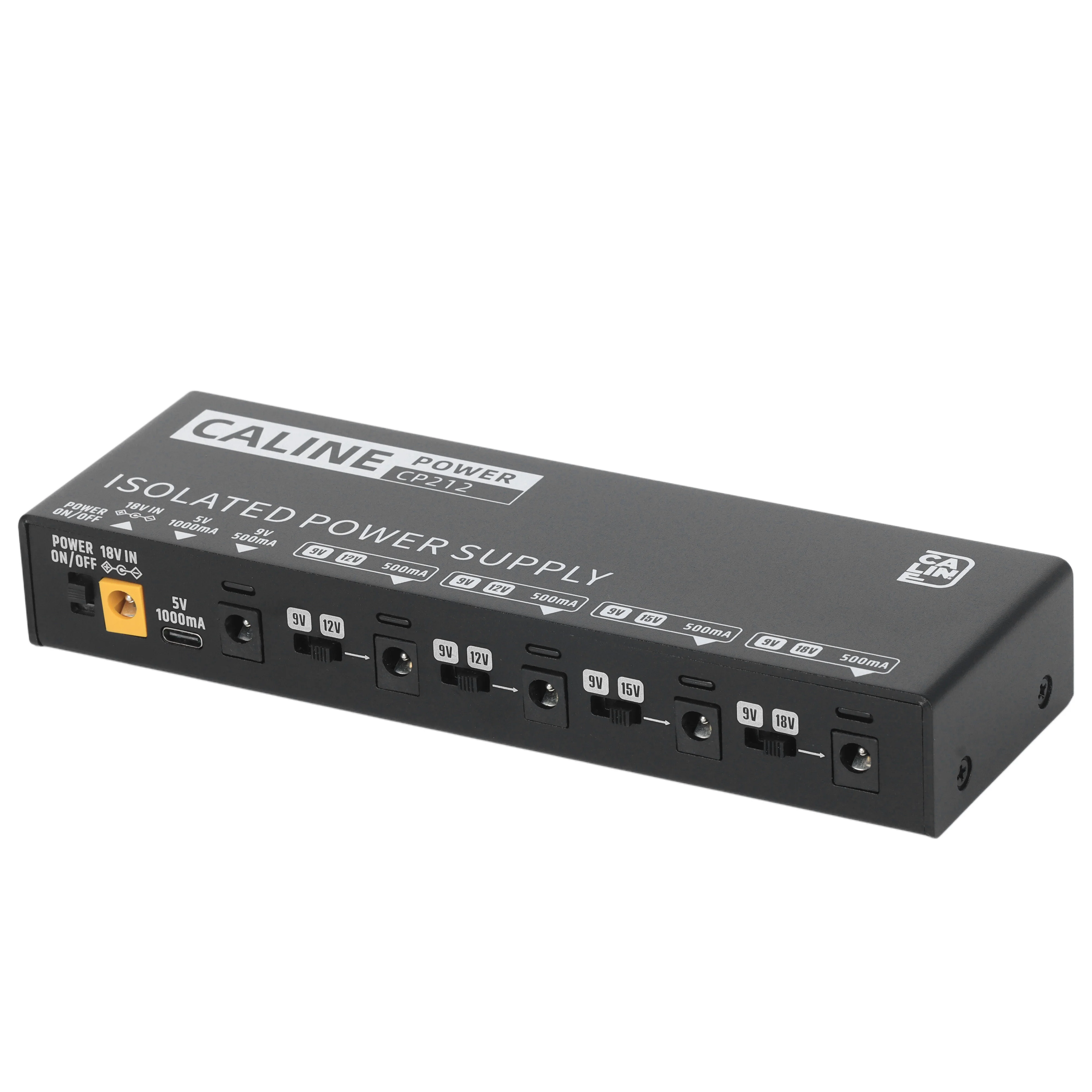 Caline CP-212 Fully Isolated 5-Output Aluminium Power Supply with CE ROHS Certification 18V Input 1A Current Per Output - view 2