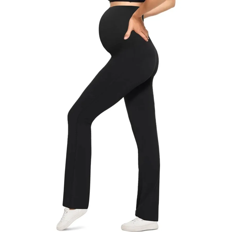 طماق اليوغا الأمومة للنساء عالية الخصر الحمل السراويل النشطة الصالة والتمرين #4