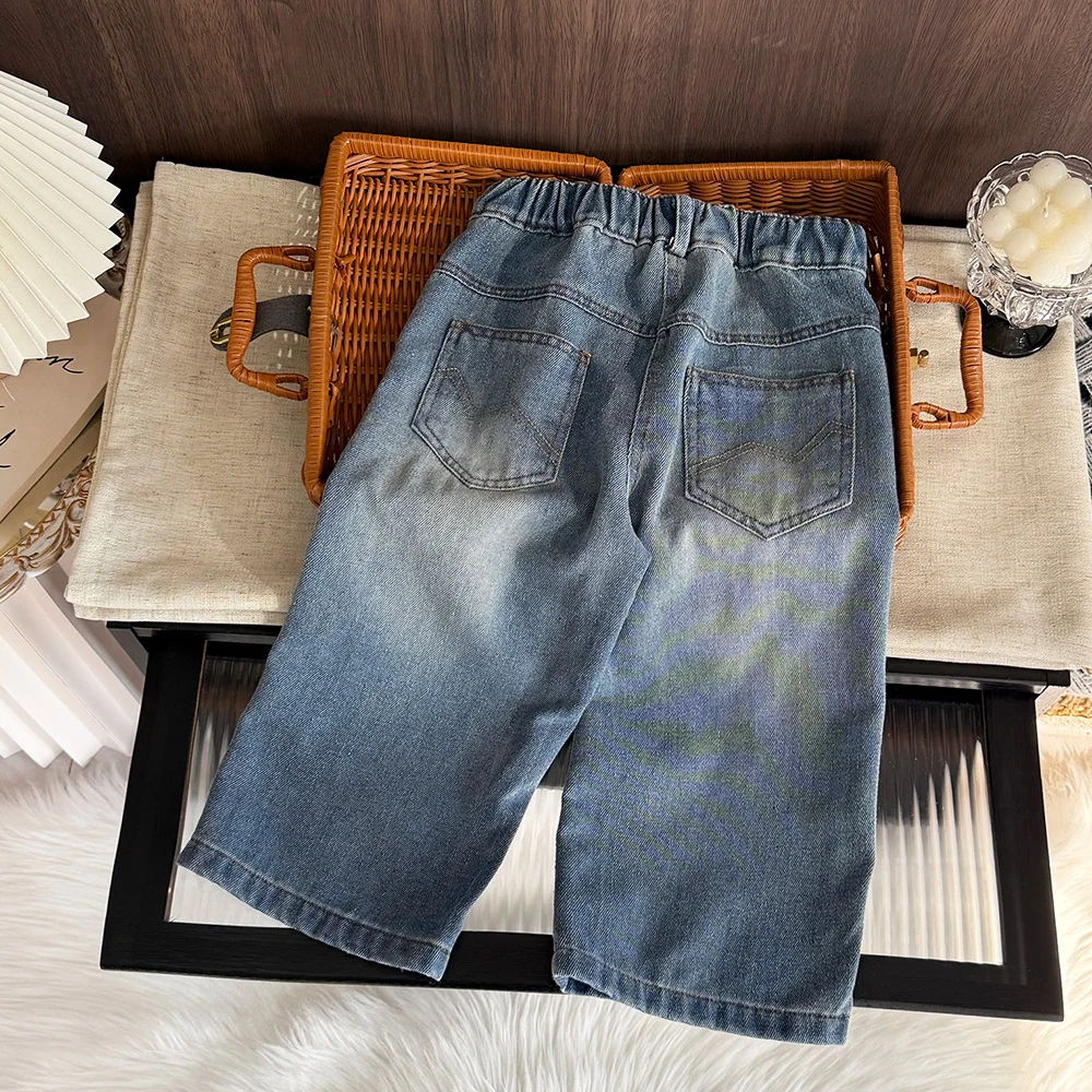 Spring and Autumn New Girls' Straight Leg Jeans Korean Version Fashion Basic Versatile 3-7 Year Old Children's Casual Clothes - view 3
