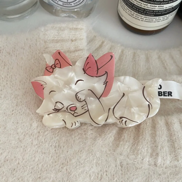 Kawaii Mikko Mary Cat Shell Hair Clip Cartoon Shark Clip Anime Bang Clip Pink Bow Fashion Hair Accessories Girl Toy Gift