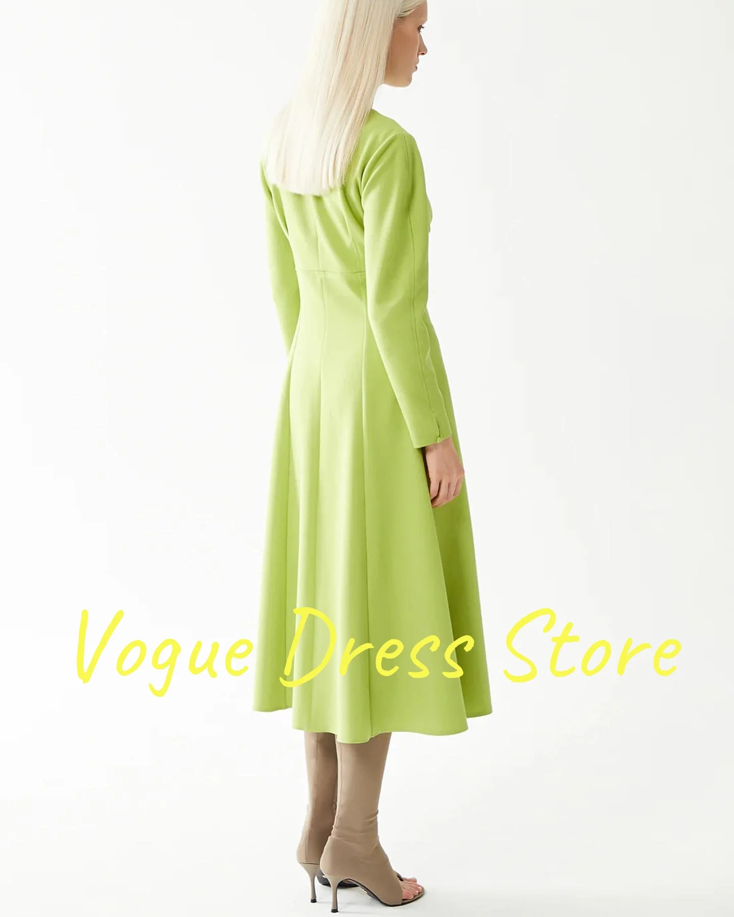 맞춤형 기질 저지 이브닝 드레스 고품질 긴 소매 v 넥 댄스 파티 드레스 맞춤 제작 특별 행사