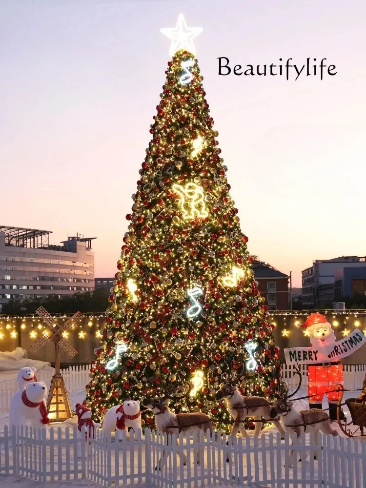 

arbolitos de navidad Large Christmas Tree New 6/8/Outdoor Frame Encryption Package Luminous Christmas Decoration