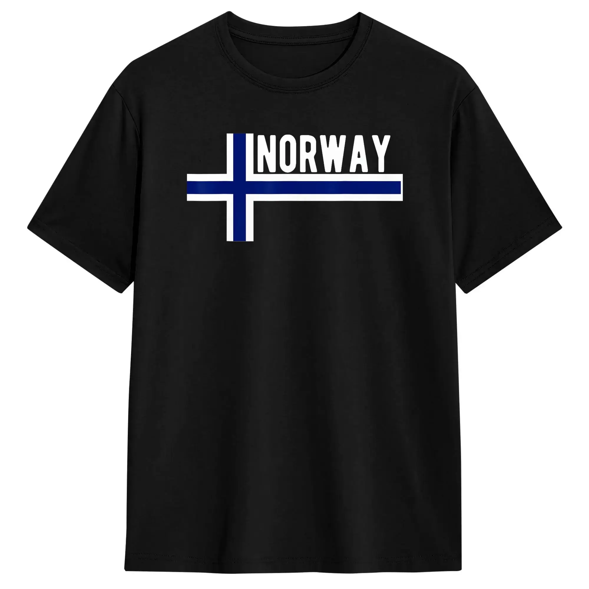 Norway Flag Norwegian Scandinavian Pride Norge T Shirt Summer  Pure Cotton T Shirts For Couple Novelty Custom DIY Tee Shirt