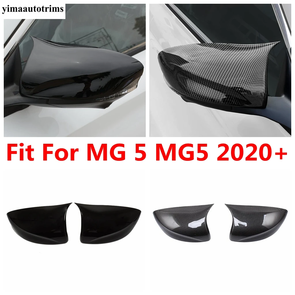 

Car Side Rearview Mirror Cap Shell Decoration Cover Trim ABS Chrome / Carbon Fiber Exterior Accessories For MG 5 MG5 2020 - 2023