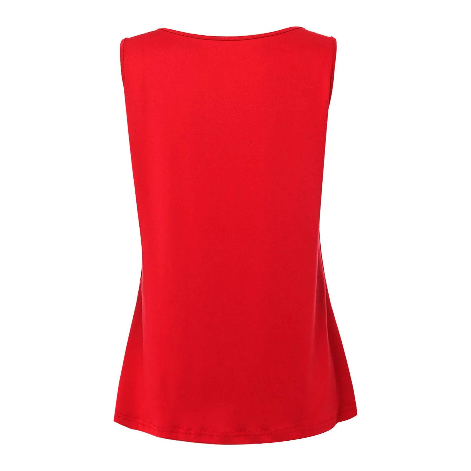 Women Cowl Neck Tank Top Sleeveless Front Metallic Shiny Printed Layer Draped Ruched Stretchy Vest Blouse for Office Work Party