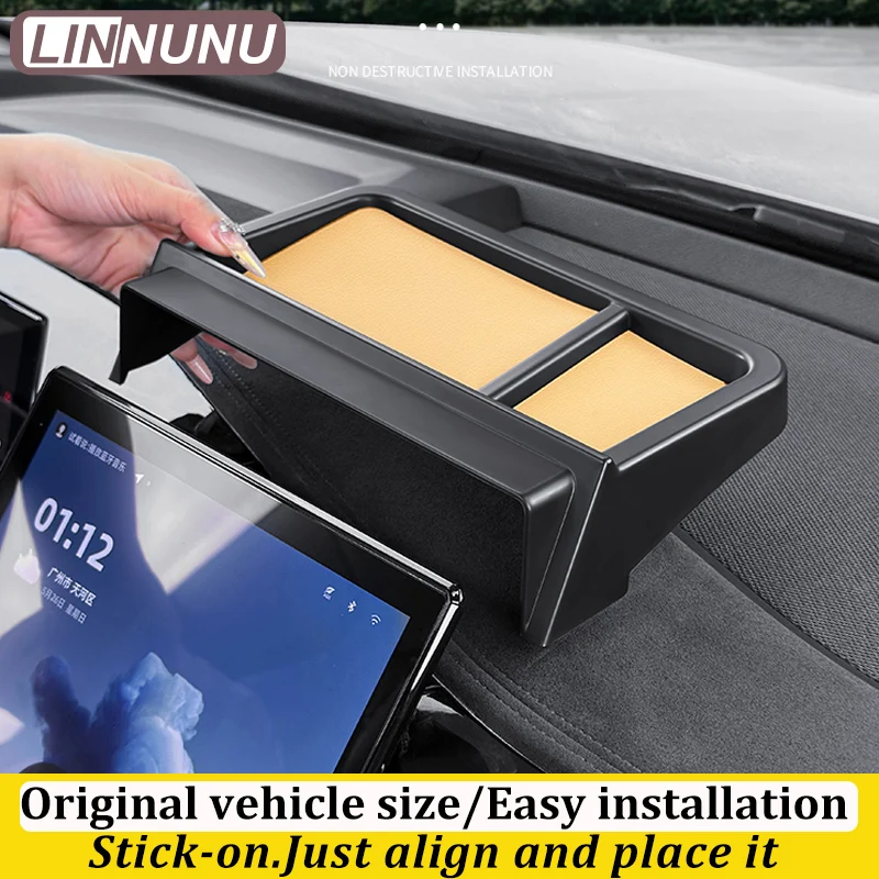 LINNUNU Storage Box Behind Navigation Screen For Geely Starray Atlas II Boyue L Central Control Screen Storage Car Accessories