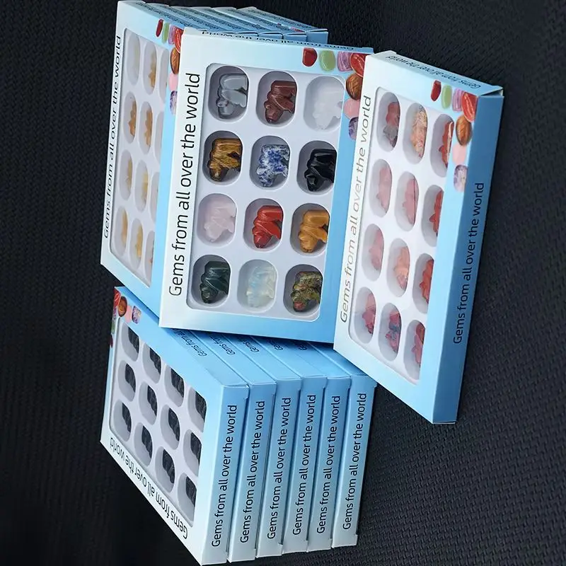 

Набор бусин из натурального полудрагоценного камня в форме полярного медведя, 12 шт./коробка, 18x27 мм, без отверстий, для украшения дома или в качестве подарка на день рождения