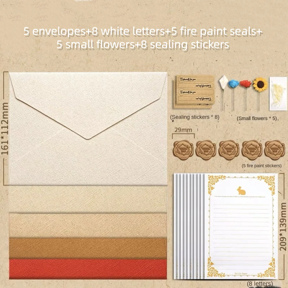 New Book Burlap Envelope Cowhide Chinese Style Stationery Invitation Writing Envelopes