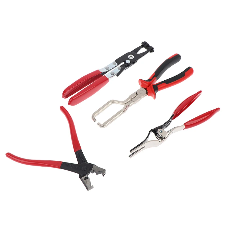 

Набор из 4 профессиональных клещей для снятия хомутов и фильтров, для автомобильных маслопроводов, с облегченным захватом, инструменты для авторемонта