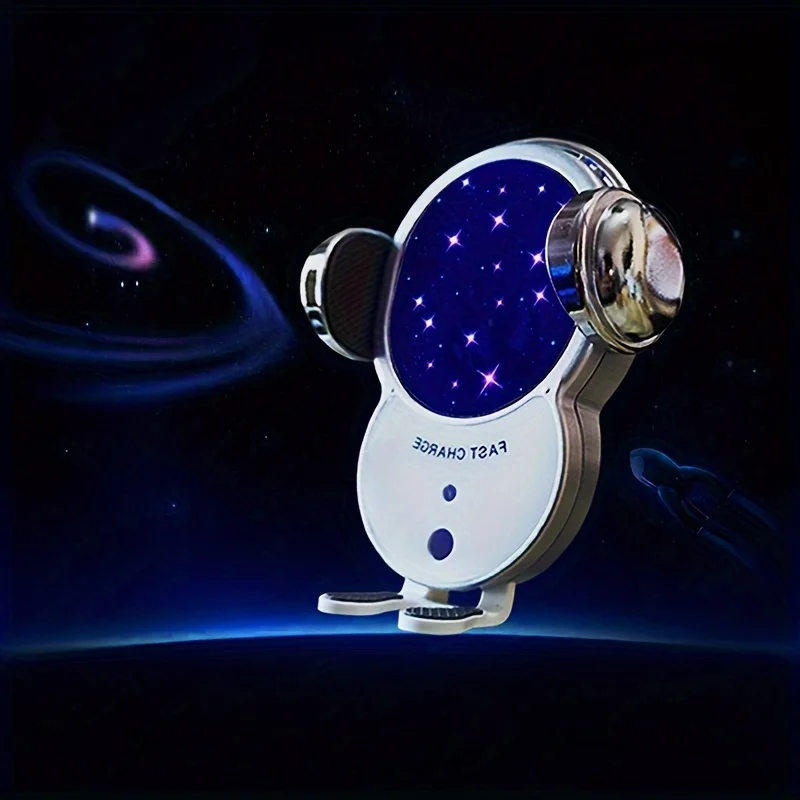 15W Fast Wireless Car Charger Phone Holder with Auto Clamping USB-Powered Fit for iPhone 17/16/15/14/13/12 Pro Max & Samsung S24