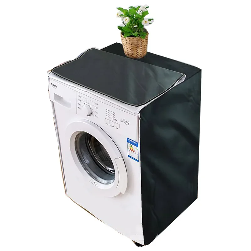 

Washing Machine Cover, Black Fabric, Different Size Drum, Waterproof, Outdoor Furniture, Clothes Dryers, Large Zipper, Dryers