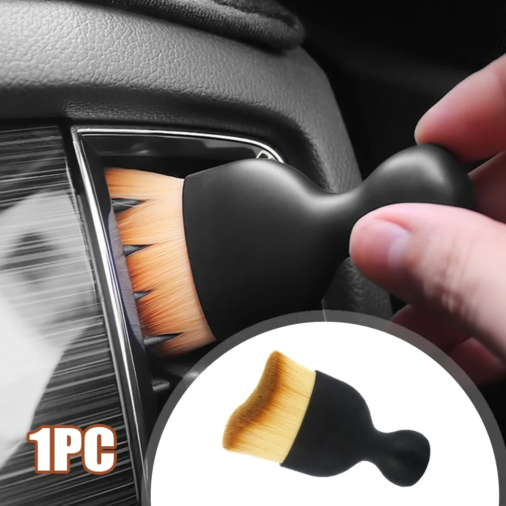 

1pc Car Crevice Dust Removal Brush Car Cleaning Brush Tool Car Air Conditioner Air Outlet Brush Auto Interior Accessories