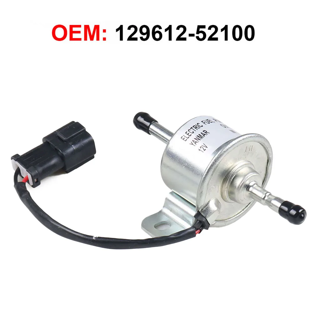 External Oil Electronic Fuel Pump 12V 12961252100 for 4TNV88 3TNV88 NHB NHBB Engine Models and Mini Excavators