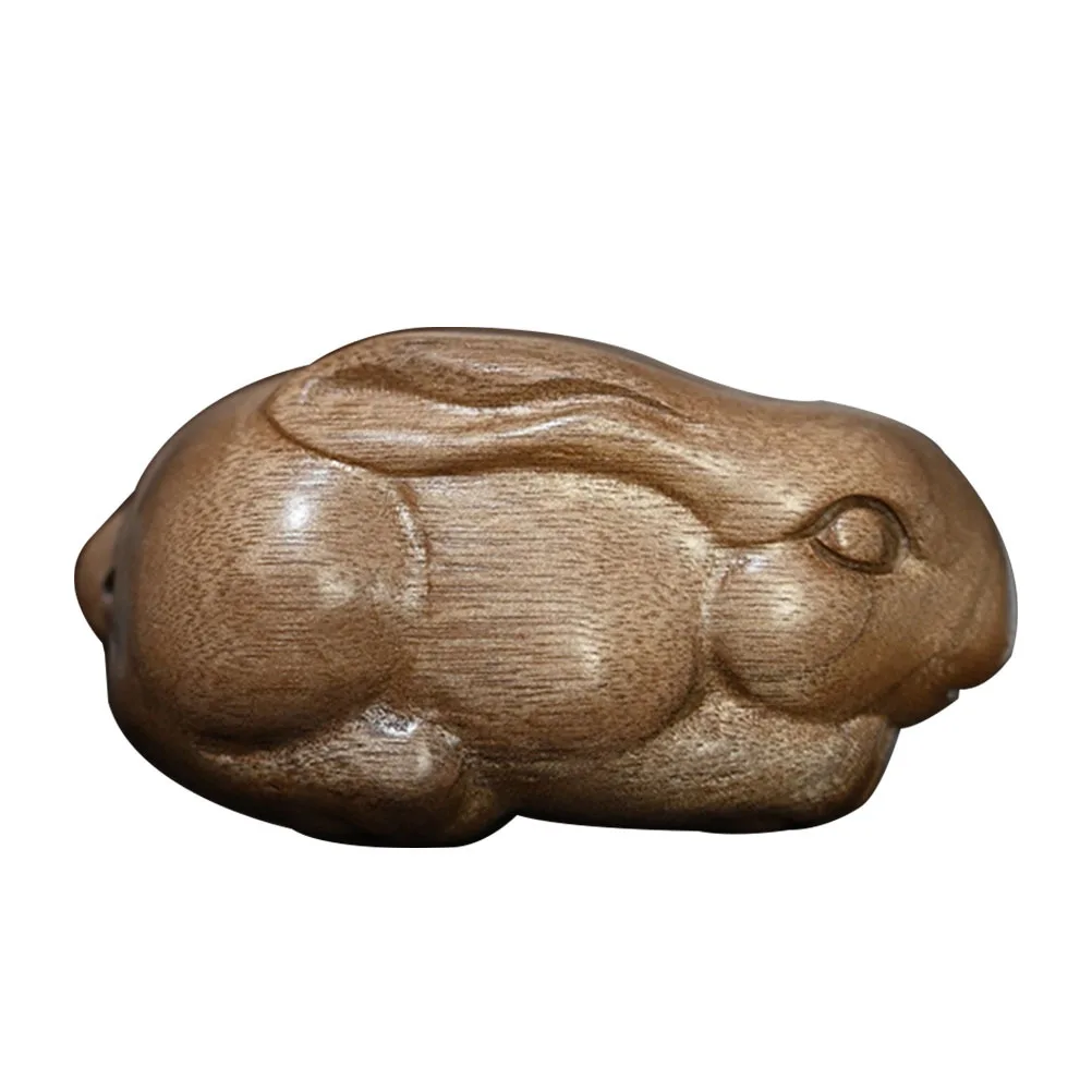 

Zodiac Rabbit Handle Bunny Figurines Decor Ornament Decorations Sculptures Table Statue Desk Statues Home