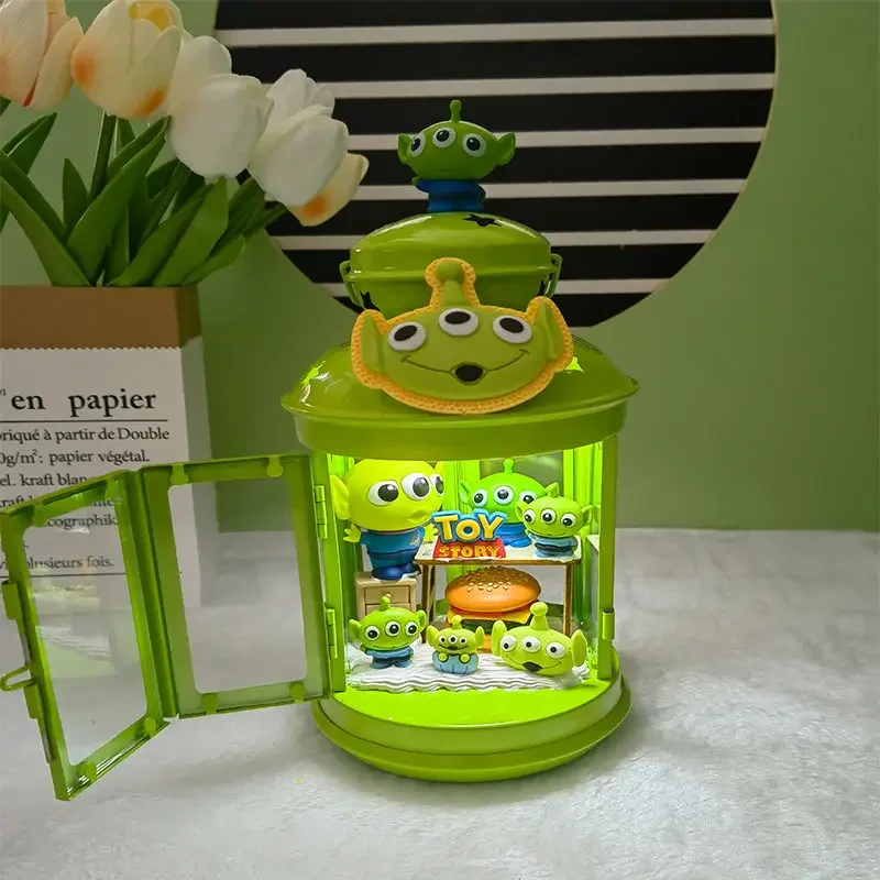 Disney Toy Story Alien Cute Children\'s Semi-Handmade Decoration Transparent Cartoon Candlestick Ornament Lamp for Birthday Gift