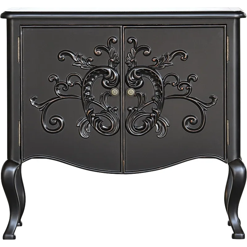 

American rural entrance cabinet furniture, living room entrance retro light luxury European small apartment side cabinet