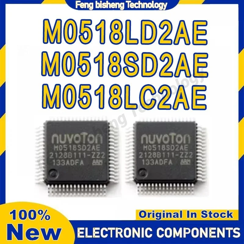 M0518LD2AE M0518LC2AE M0518SD2AE LQFP48 IC MCU Chip 100% Novo Original em estoque