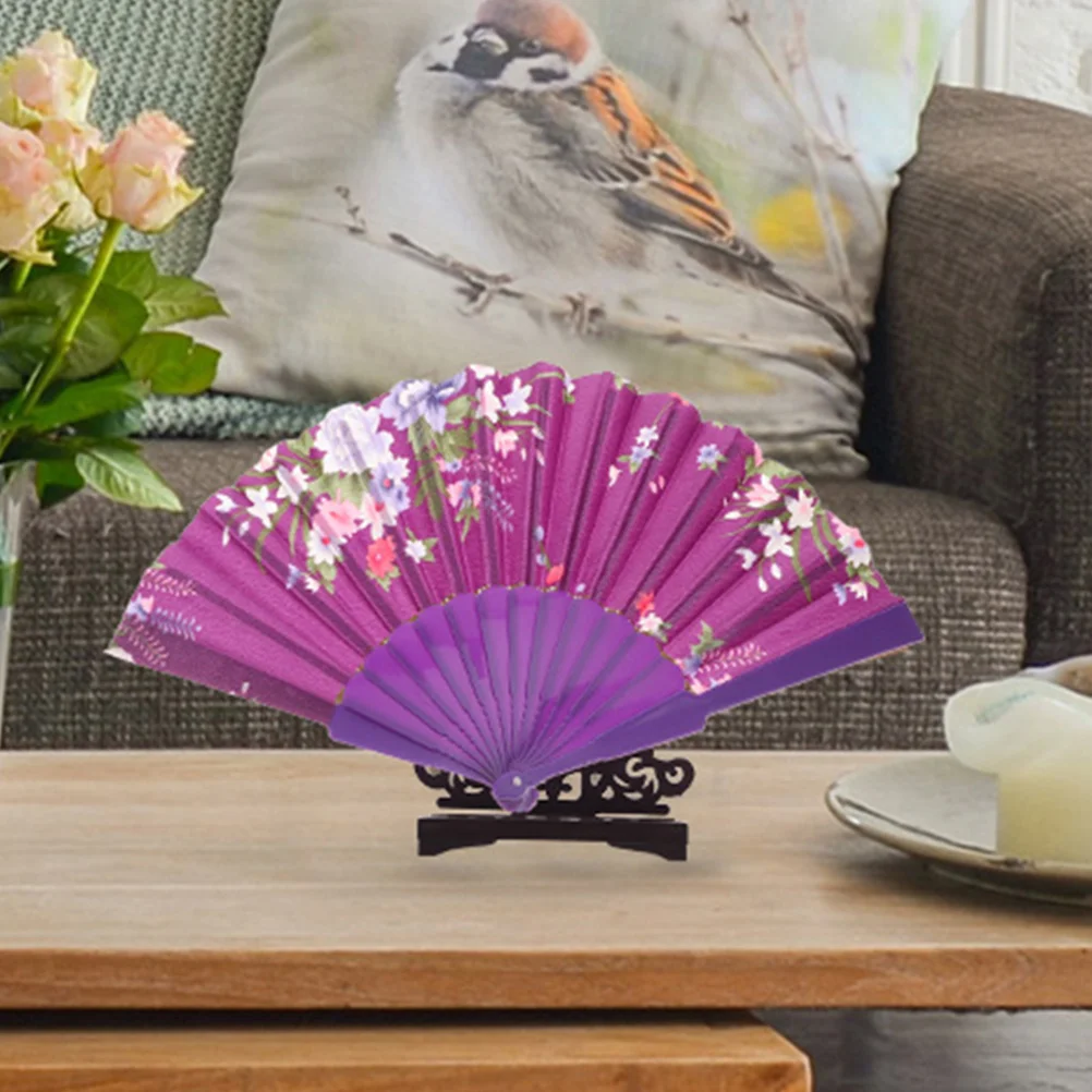 

2pcs Plastic Fan Holder Folding Fans Stand Decorative Display Rack For Home Office Gallery Traditional Chinese Style Easy