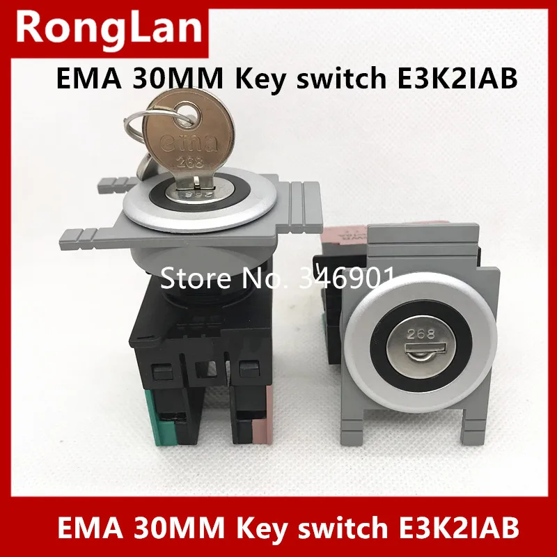 [SA]EMA 30mm emergency 30MM Key switch 1NO1NC 1NO 1NC  E3K2I E3K2IAB E3K2IA E3K2IB--10pcs/lot