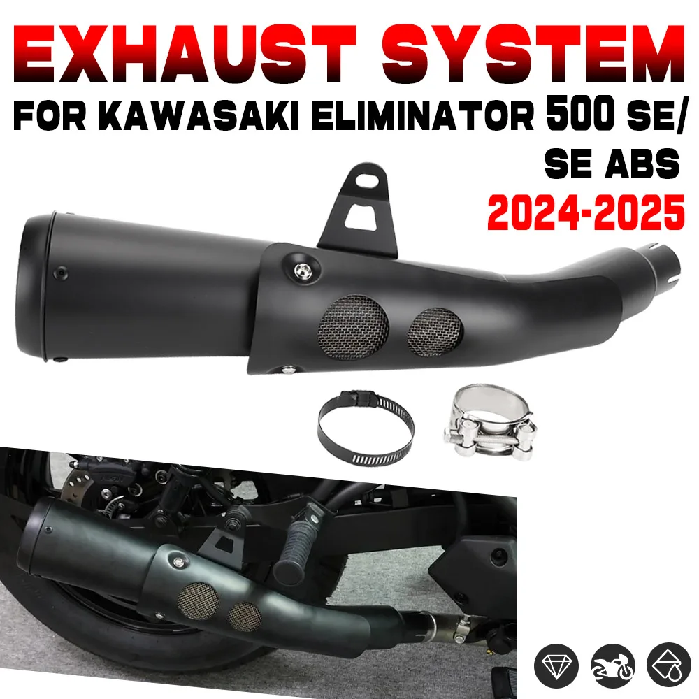 Motorcycle Accessories For KAWASAKI ELIMINATOR 500 SE ABS Eliminator500 2024 2025 Exhaust System Slipon Air-Out Muffler Pipes