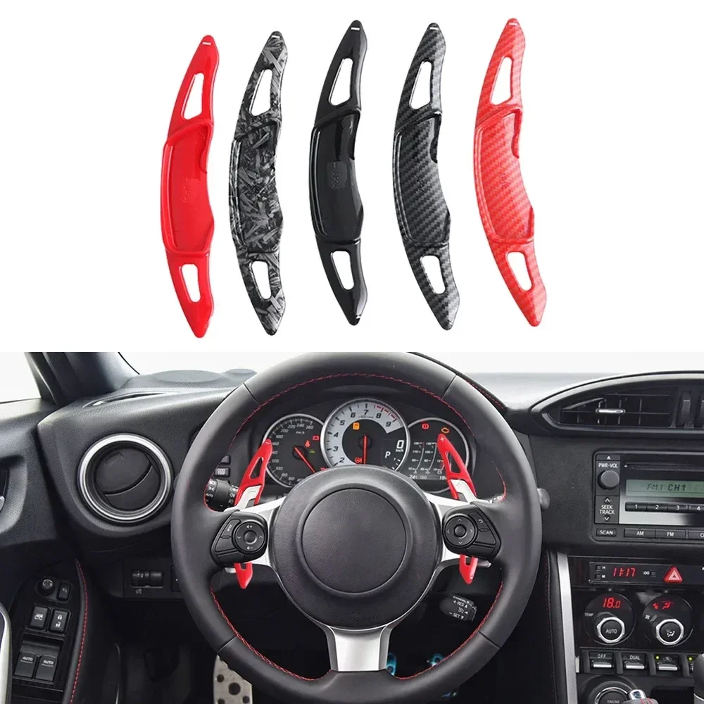 

Auto Steering Wheel Rear Shift Paddle Car Shift Equipment Semi Automatic Clutch Carbon Red For Subaru XV WRX BRZ Toyota 86
