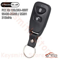 KEYECU 2 + 1 3 przyciski 315MHz dla Hyundai 2010-2012 Tucson 2006-2011 Santa Fe zdalnie sterowany kluczyk do auta Fob 95430-2S200 95430-2S201