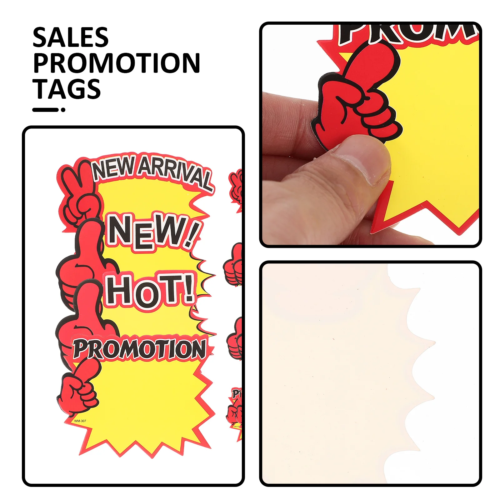 200 قطعة علامات الأسعار البلاستيكية ملصقات البيع بالتجزئة المتينة علامات أسعار صغيرة لمتجر السوبر ماركت مطعم عرض ترويج المبيعات التسمية #3